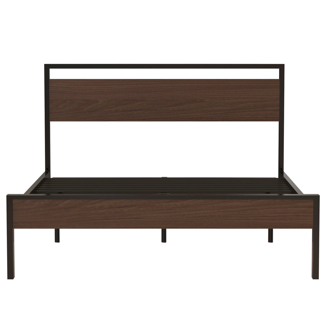 Ceres - Metal Bed With Wood Headboard &amp; Footboard