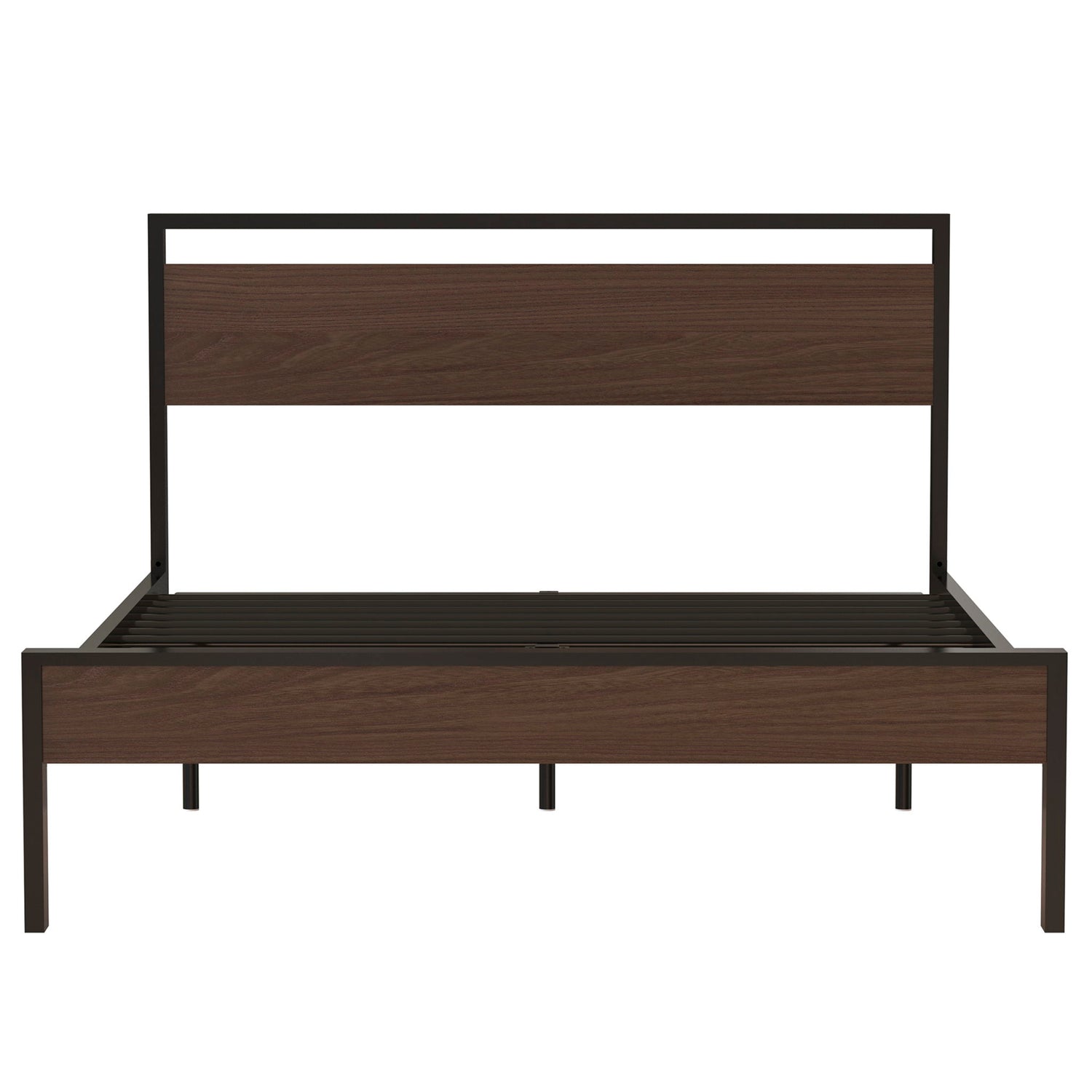 Ceres - Metal Bed With Wood Headboard &amp; Footboard