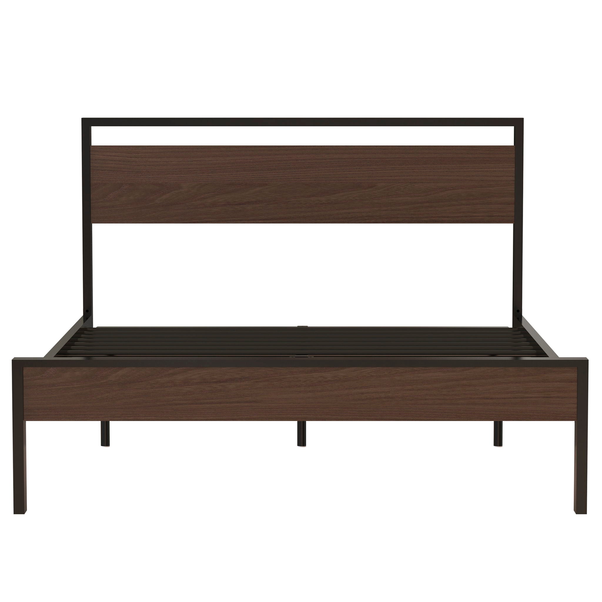 Ceres - Metal Bed With Wood Headboard &amp; Footboard
