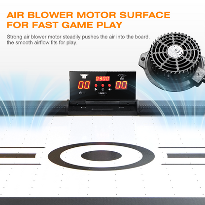 Air Hockey Table, 72&quot; Indoor Hockey Table for Kids and Adults, LED Sports Hockey Game with 2 Pucks, 2 Pushers, and Electronic Score System, Arcade Gaming Set for Game Room Family Home