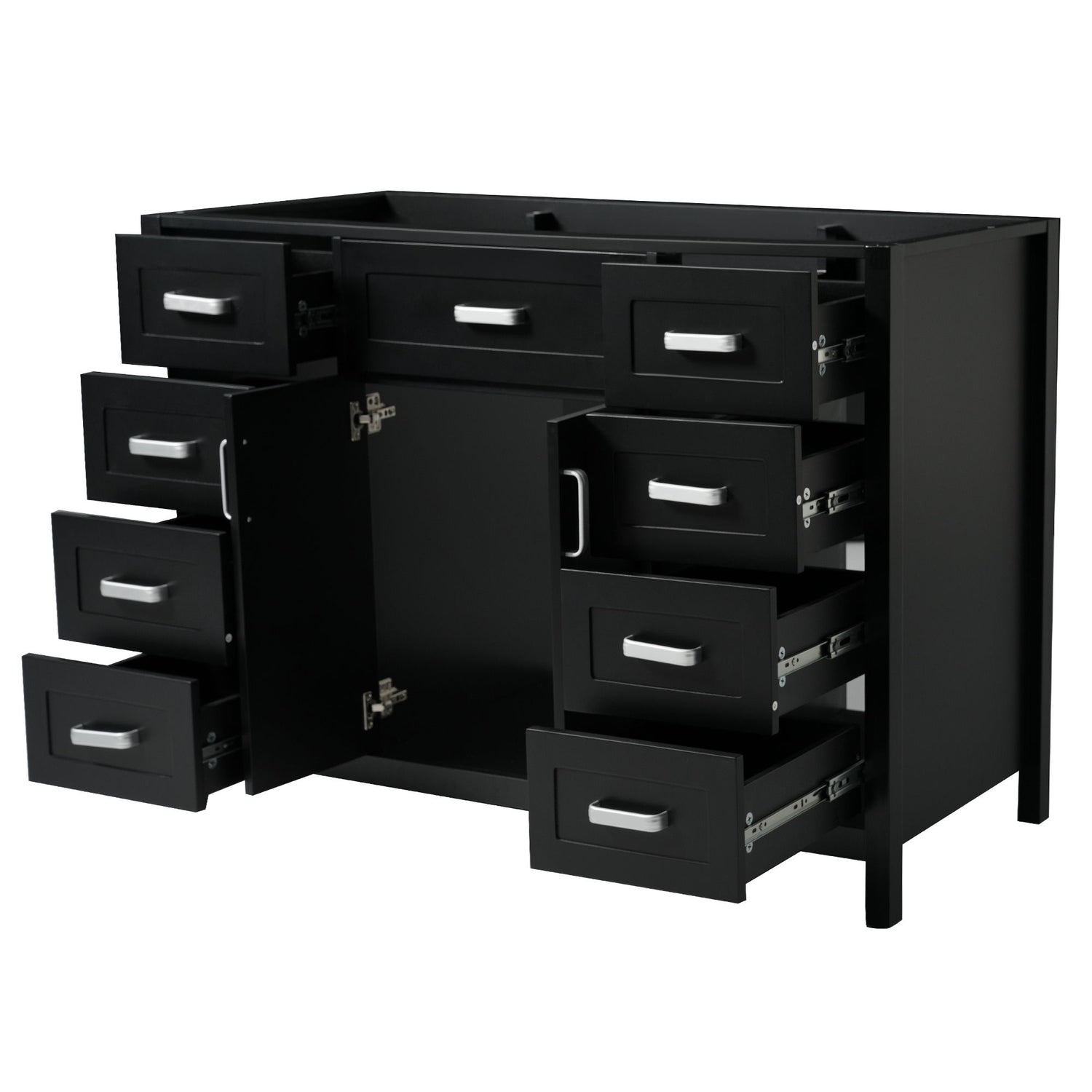 Bathroom Vanity Cabinet Only With 2 Soft Close Doors And 8 Drawers