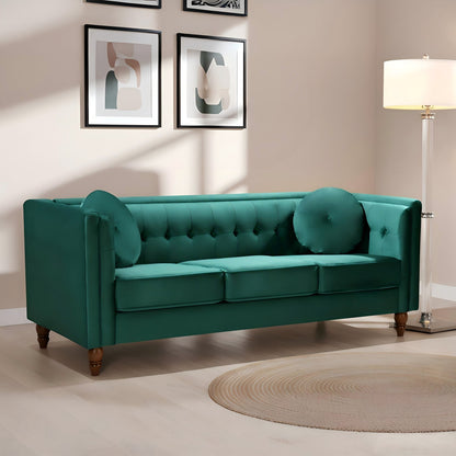 Chesterfield Sofa With Square Arms For Living Room