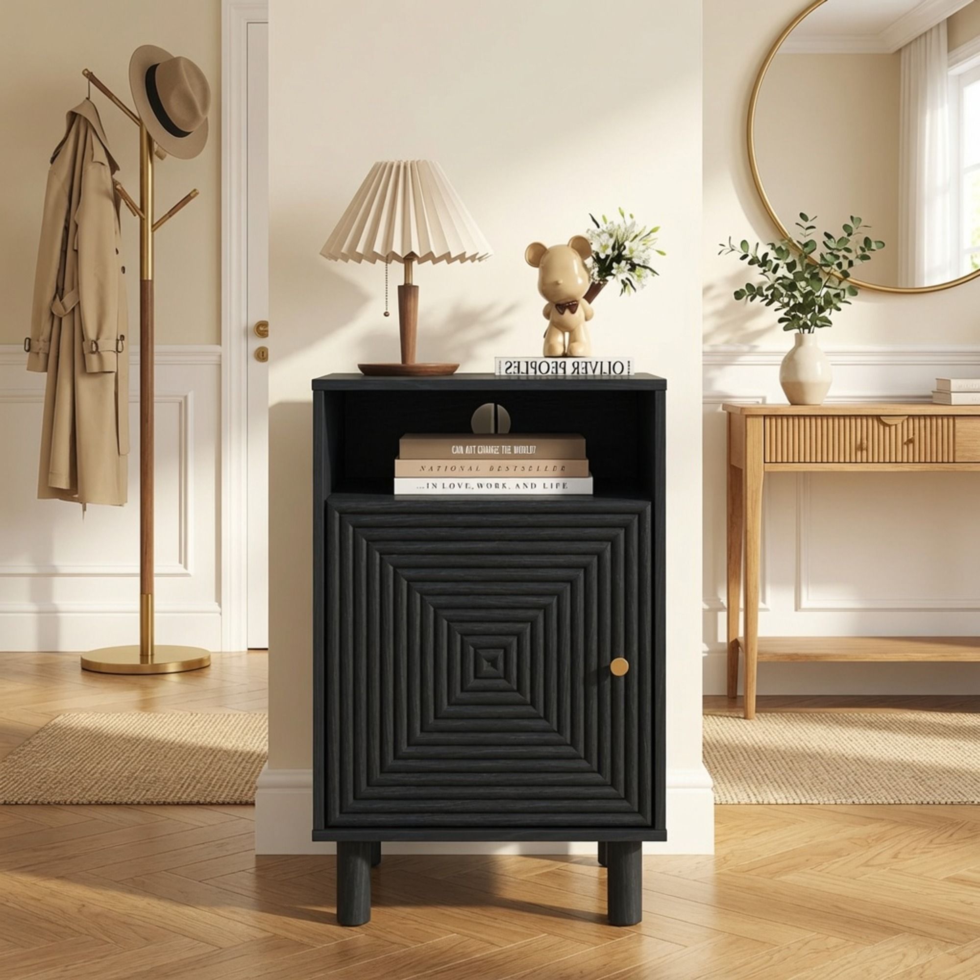 Nightstand With Charging Station &amp; Storage