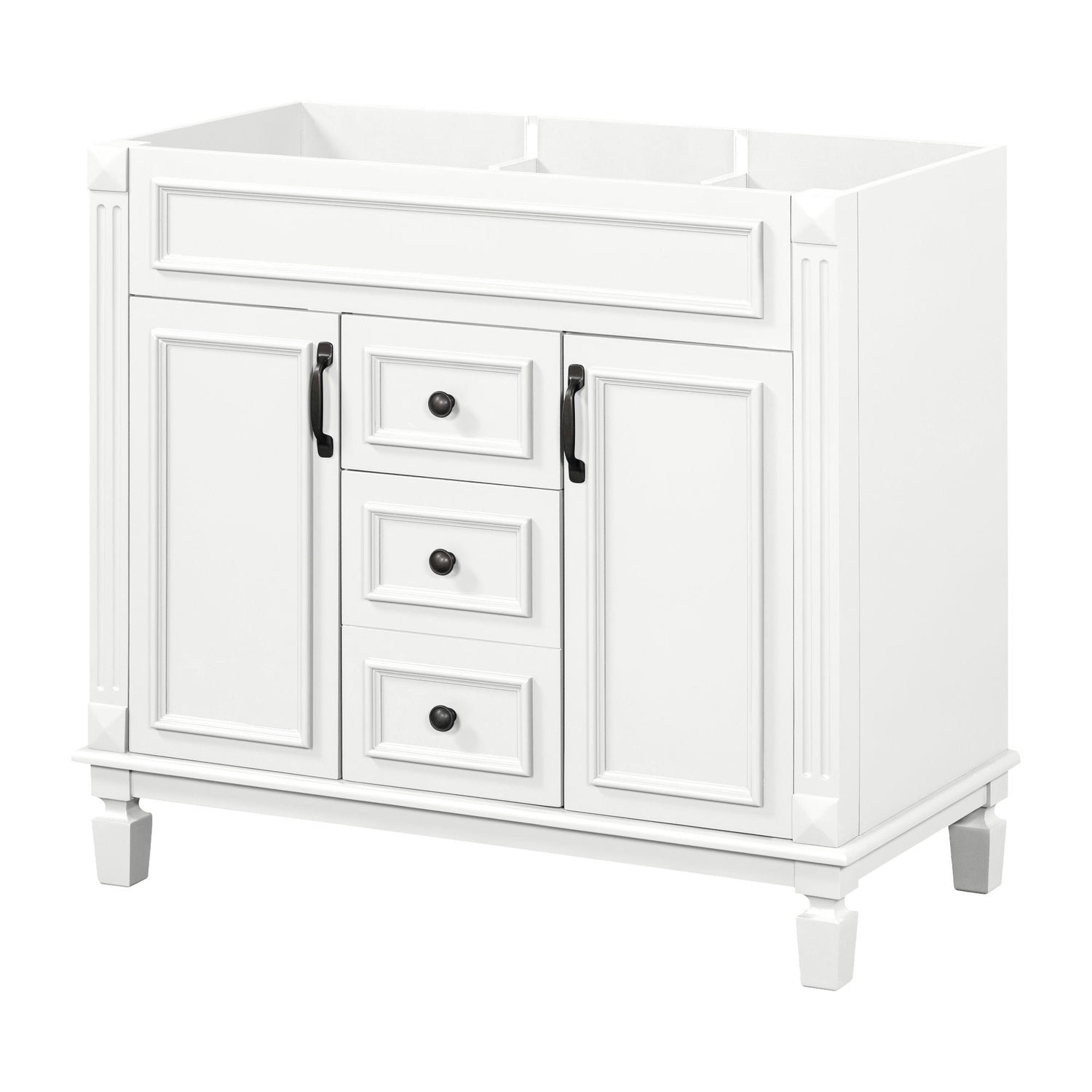 Bathroom Vanity Cabinet With 2 Soft Closing Doors And 2 Drawers