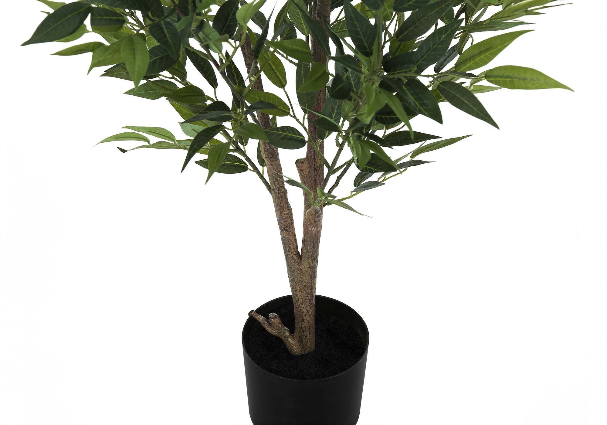 47&quot; Tall, Artificial Plant, Acacia Tree, Indoor, Faux, Fake, Floor, Greenery, Potted, Silk, Decorative - Green / Black