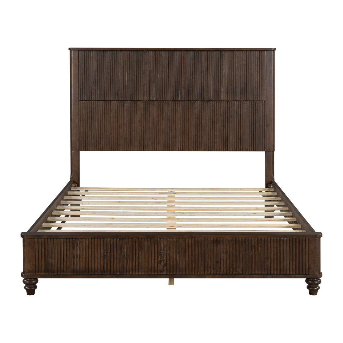 Platform Bed Frame &amp; Tall Headboard
