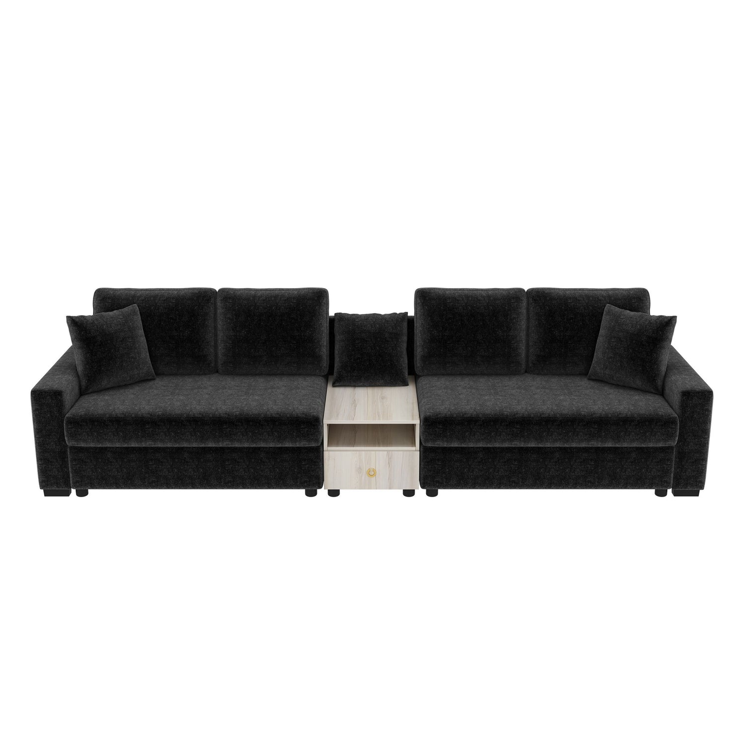 Modular Sofa Couch With Storage Armrest And Center Console