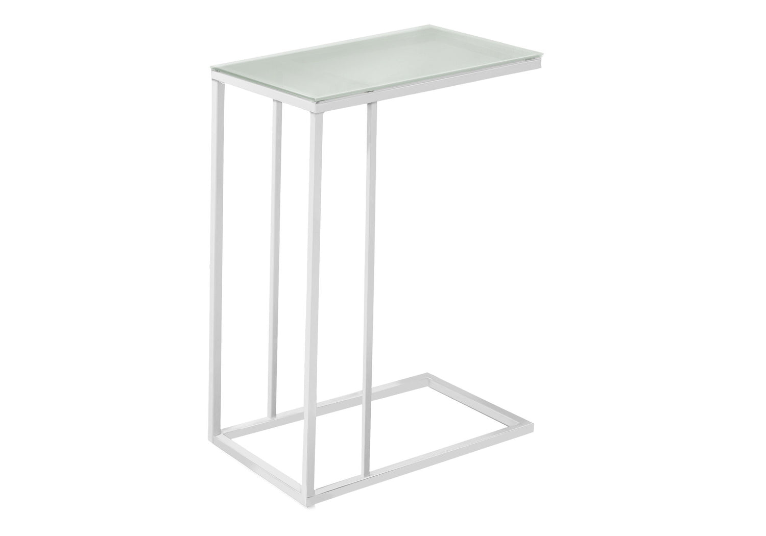 Accent Table, C - Shaped, Tempered Glass, Stylish Design Contemporary &amp; Modern