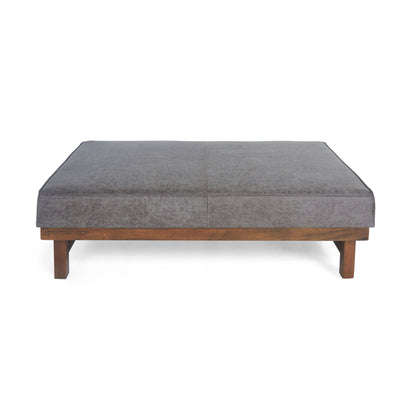 Temzyl - Mid Century Modern Microfiber Ottoman