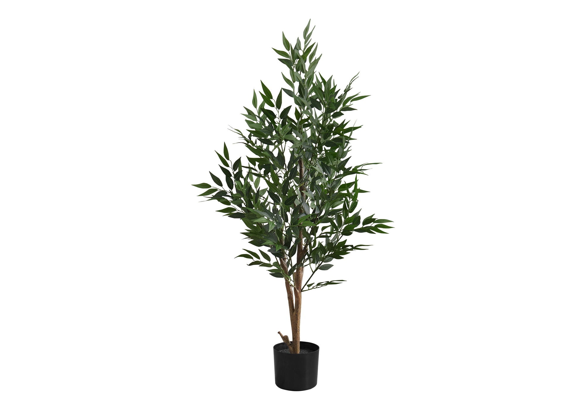 47&quot; Tall, Artificial Plant, Acacia Tree, Indoor, Faux, Fake, Floor, Greenery, Potted, Silk, Decorative - Green / Black
