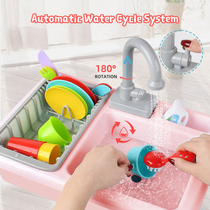 Kids Play Kitchen With Mud Kitchen Set &amp; Water Play Toys For Outdoor Use - Green