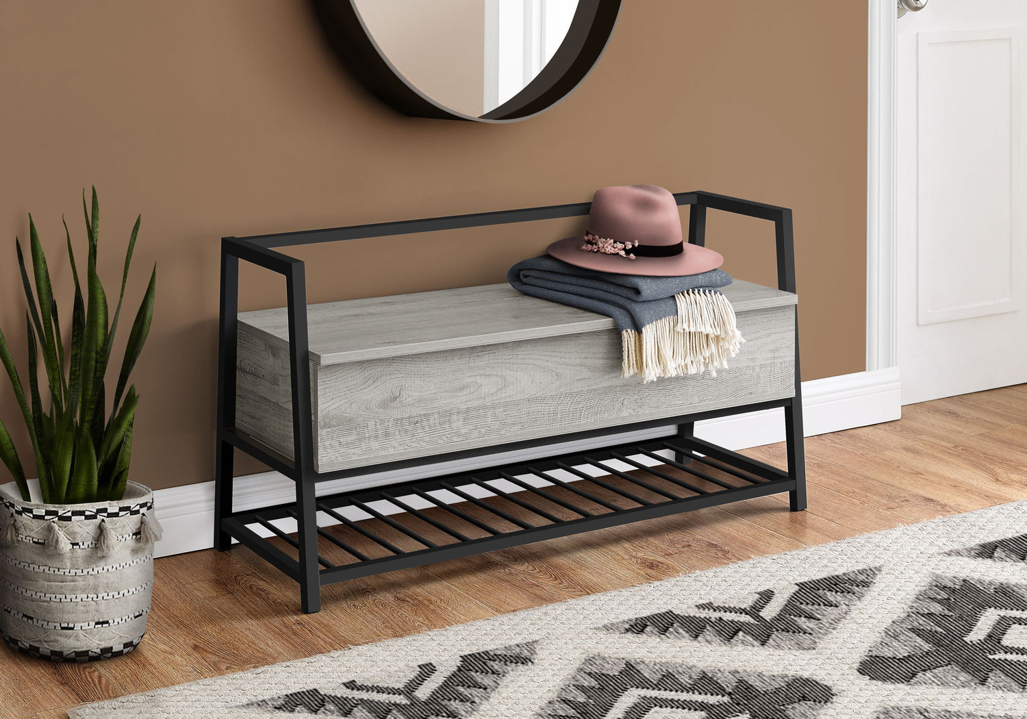 Bench Storage, Rectangular, Contemporary &amp; Modern