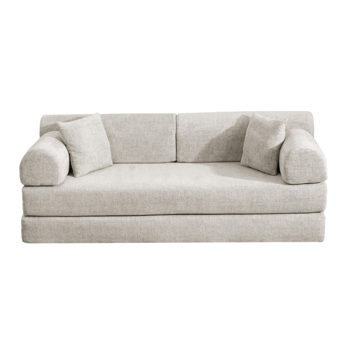 Convertible Sleeper Sofa Bed, Folding Mattress Couch - Light Camel
