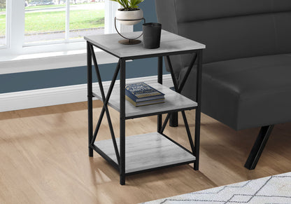 3 Tier Accent Table, Side Marble Look Contemporary &amp; Modern