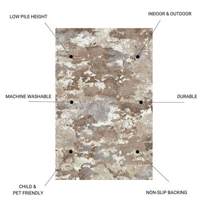Sphinx - Washable Non - Slip Accent Rug Indoor &amp; Outdoor