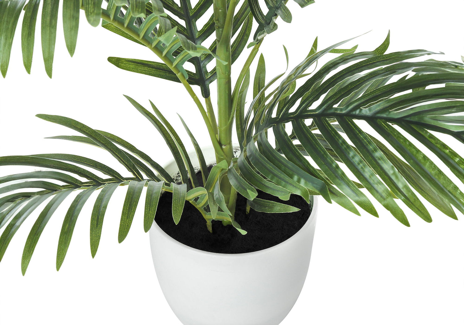 28&quot; Tall, Artificial Plant, Palm Tree, Indoor, Faux, Fake, Floor, Greenery, Potted, Real Touch, Decorative - Green / White