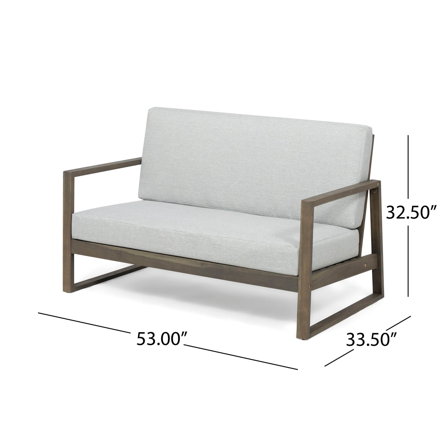 Belgian - Loveseat &amp; Coffee Table Set With Water Resistant Cushions