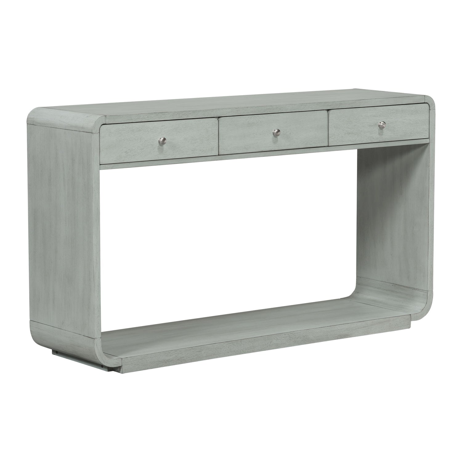 Console Table With 3 Drawers And Display Shelf