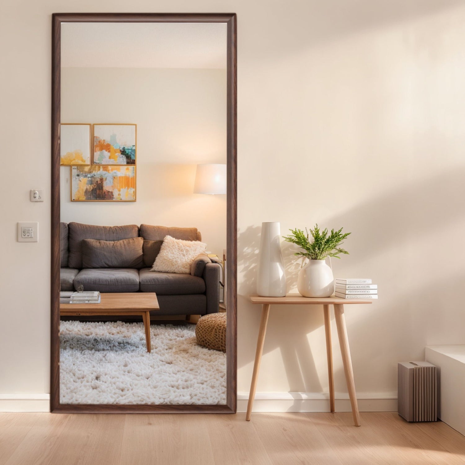 Full-Body Floor Mirror With Frame