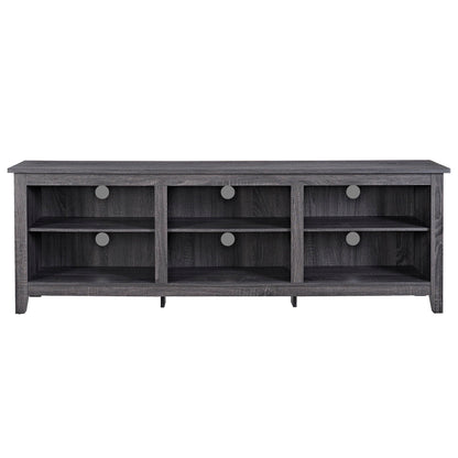 Modern Transitional 3 Shelf Open Storage 70&quot; TV Stand For 80&quot; TVs