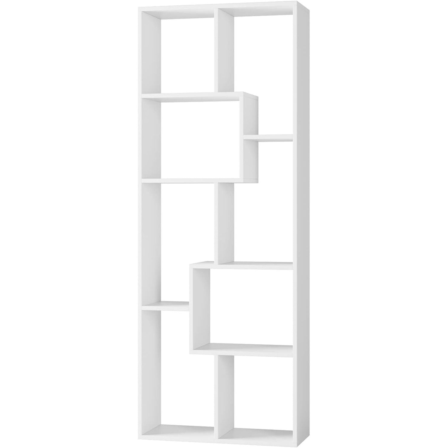 Asymmetrical Display Shelf &amp; Bookcase, 5 Tier
