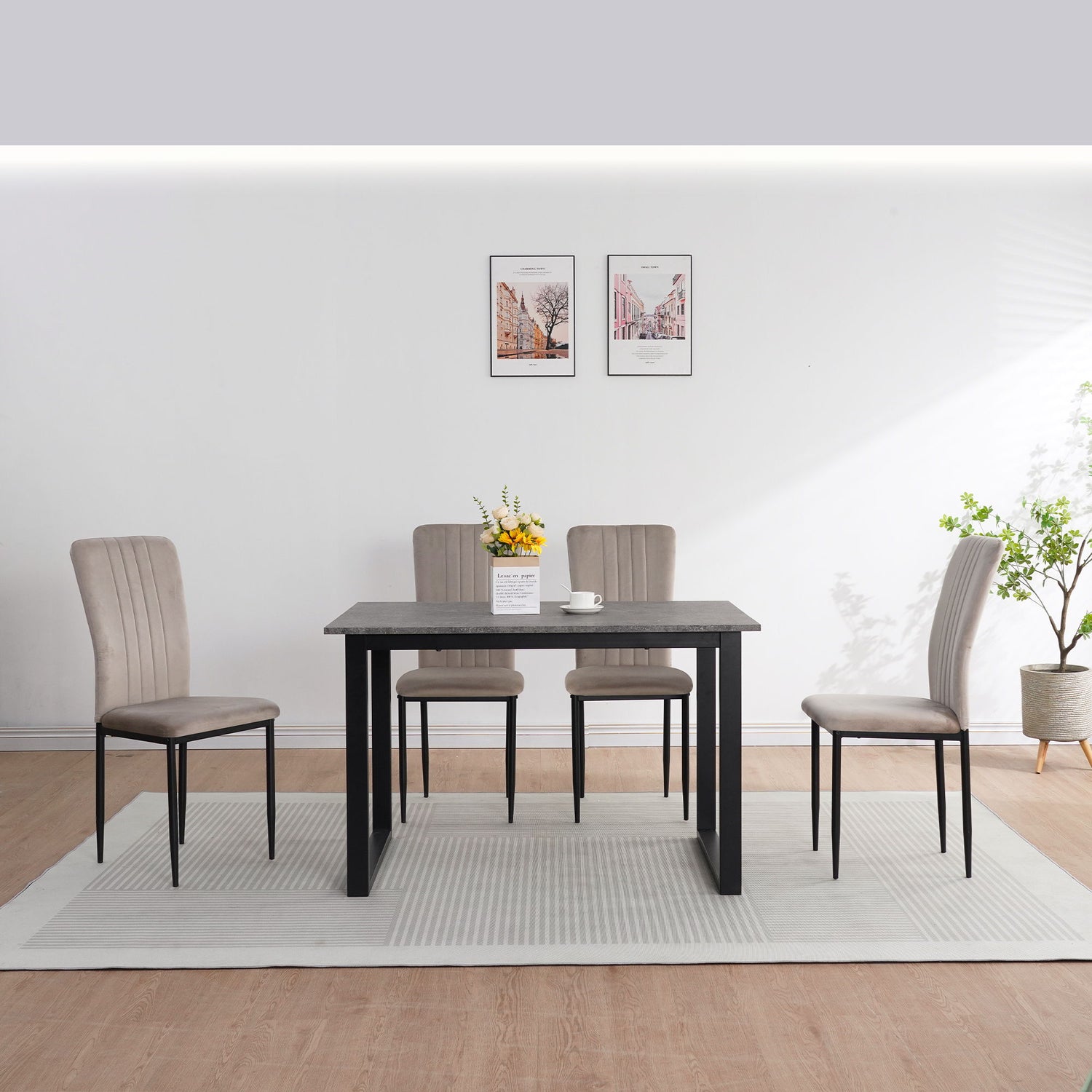Velvet Dining Chairs For Dining Room (Set of 4)