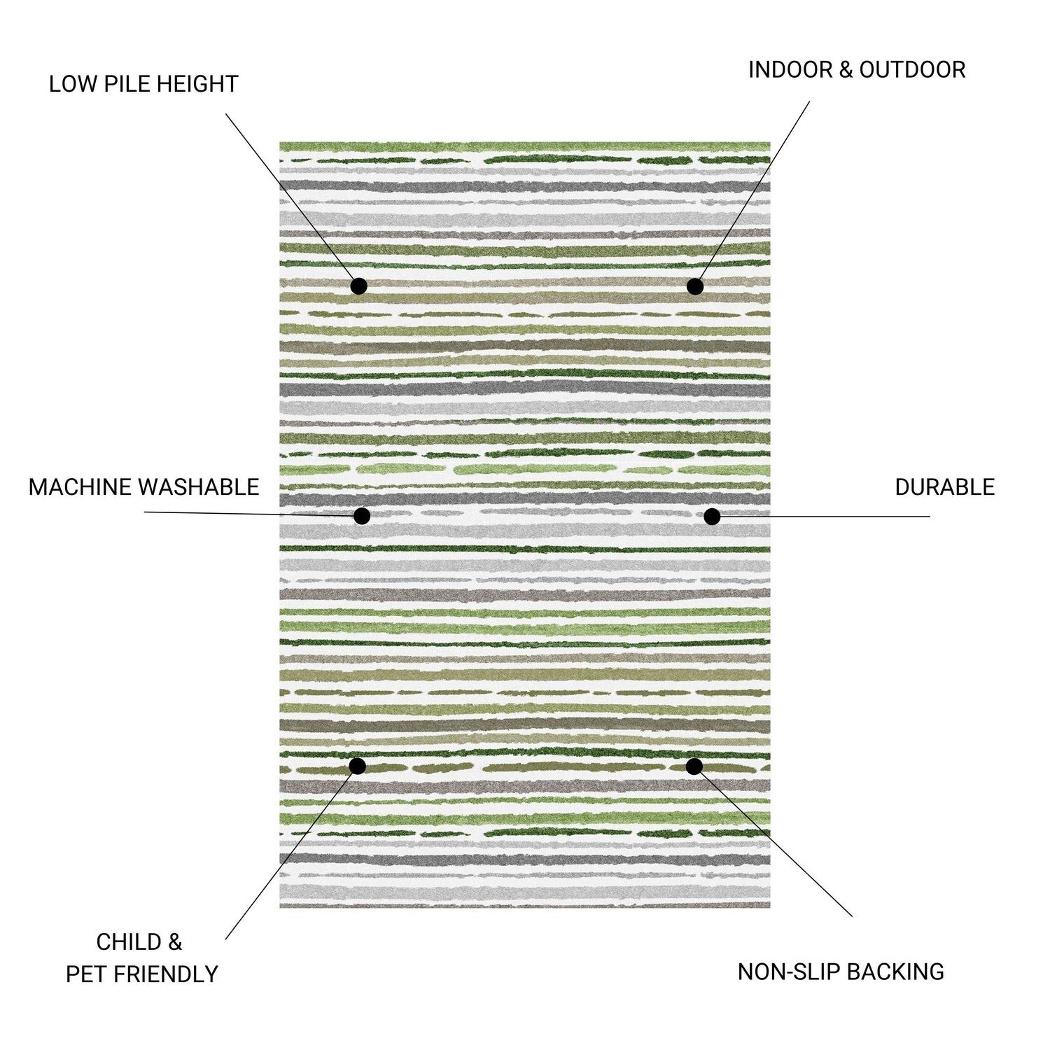 Sphinx - Indoor &amp; Outdoor Washable Non - Slip Accent Rug