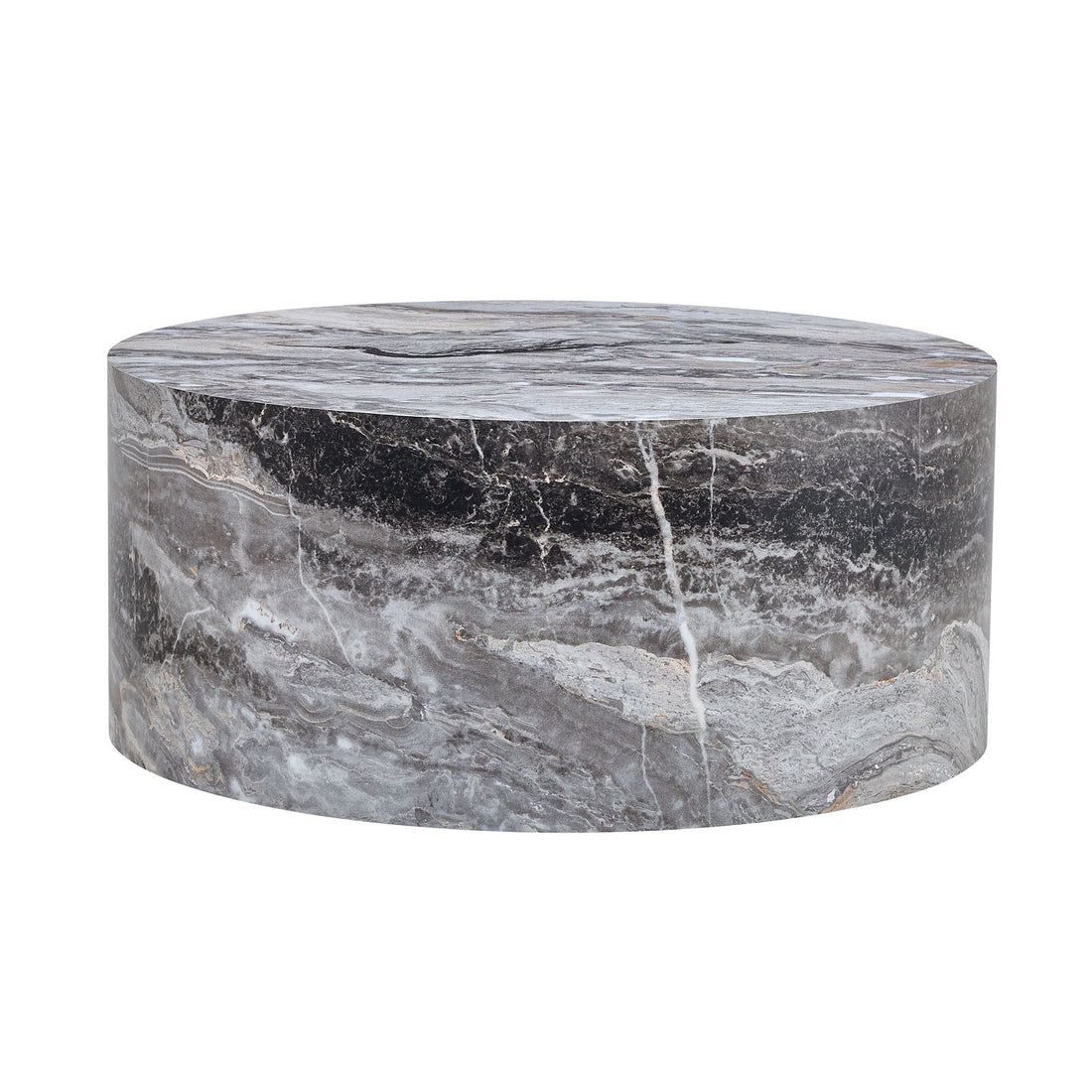 Cylindrical Coffee Table With Material For Living Room