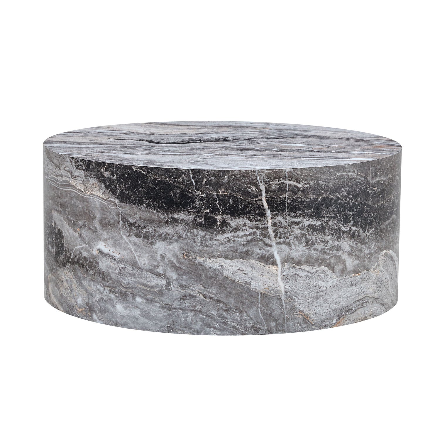 Cylindrical Coffee Table With Material For Living Room