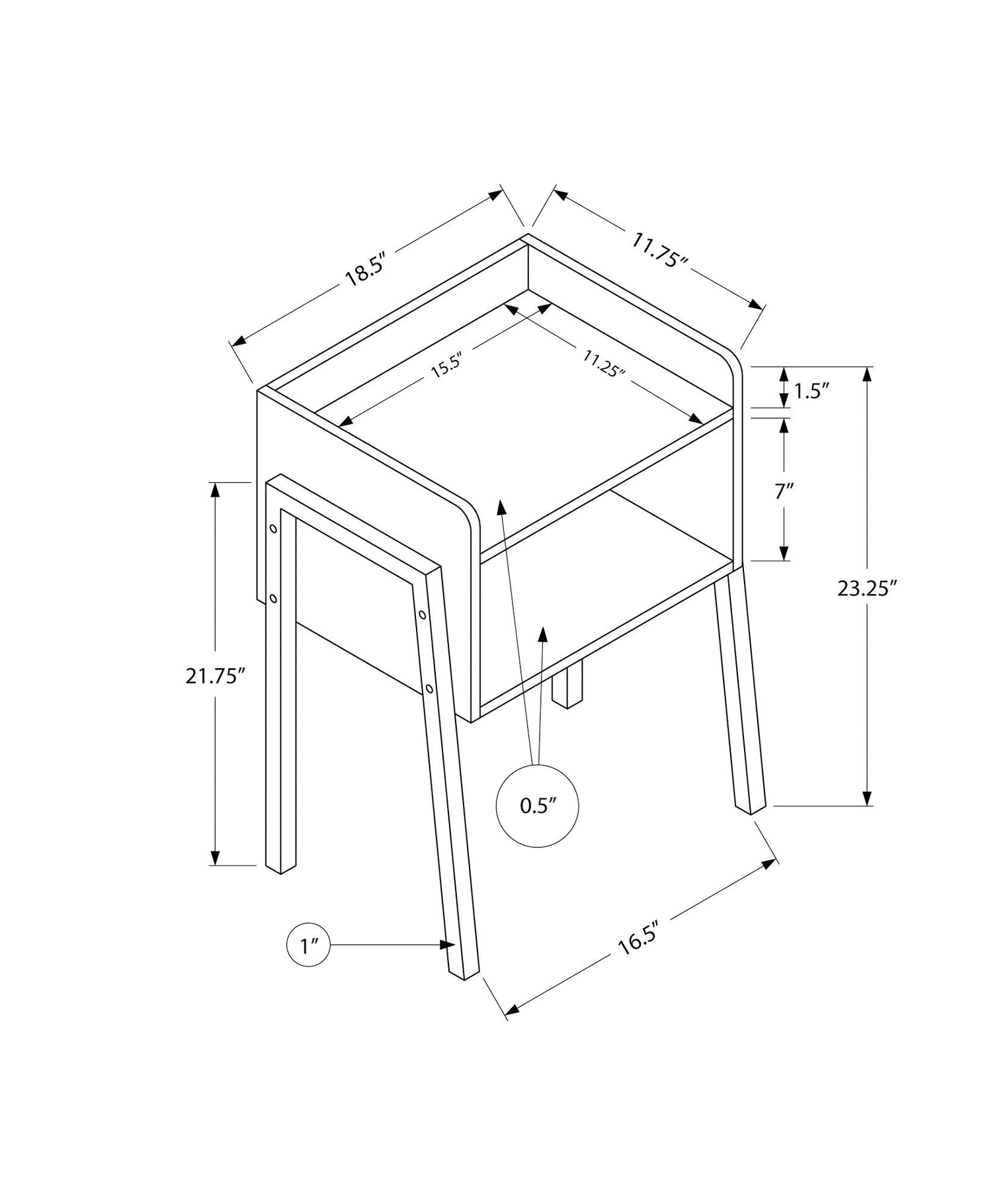 Accent Table, Side Contemporary &amp; Modern Design