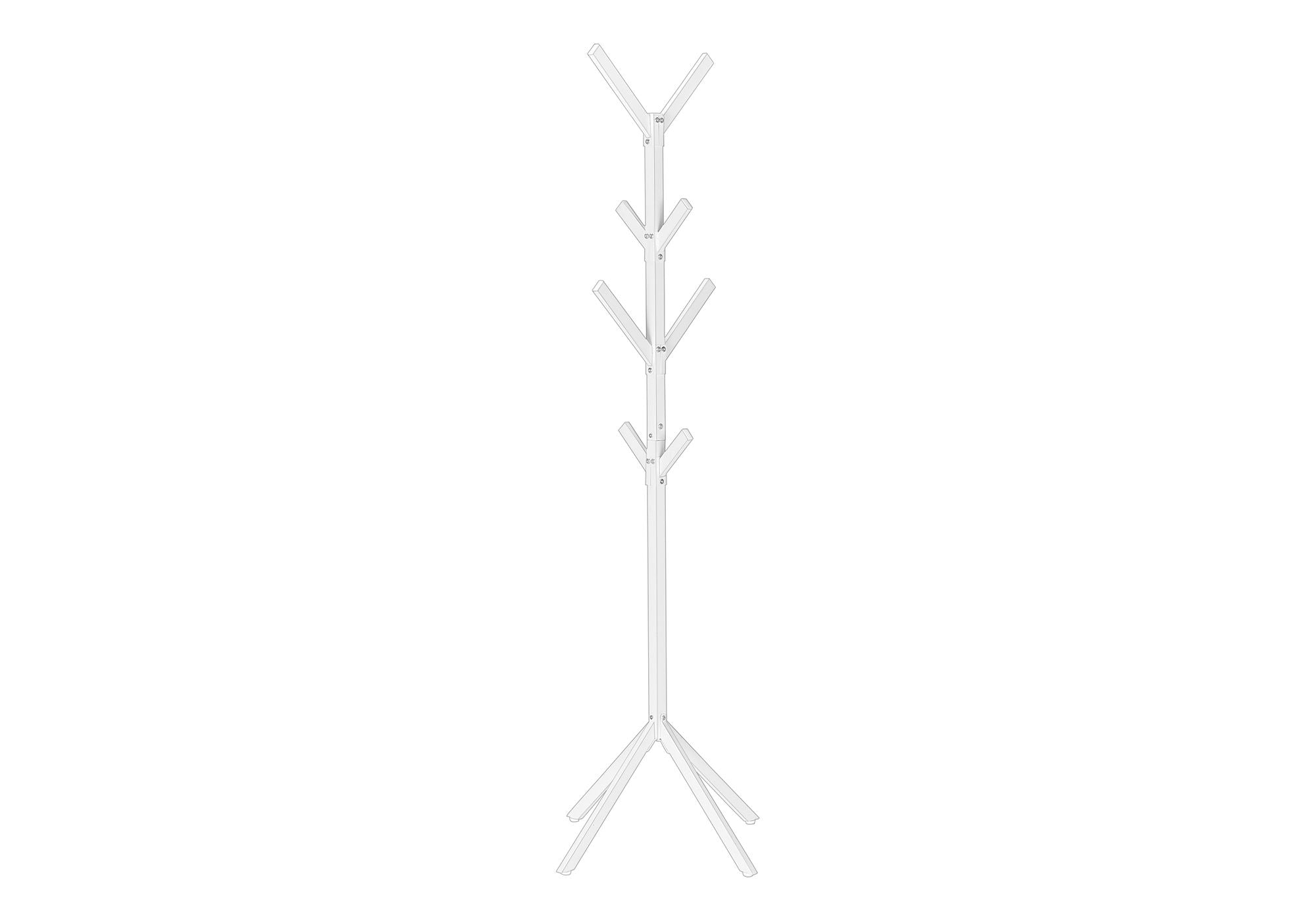 Coat Rack, Hall Tree, Free Standing, 8 Hooks, Entryway, Contemporary &amp; Modern