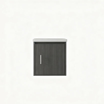 Floating Bathroom Vanity Combo, Wall Mounted Cabinet With Sink &amp; Soft Close Doors For Small Bathrooms