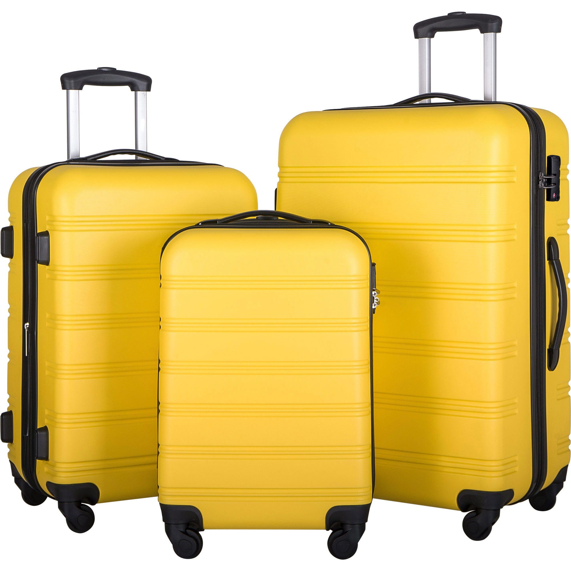 3 Piece Luggage Set Hardside Spinner Suitcase With Tsa Lock 20&quot; 24&quot; 28&quot; Available