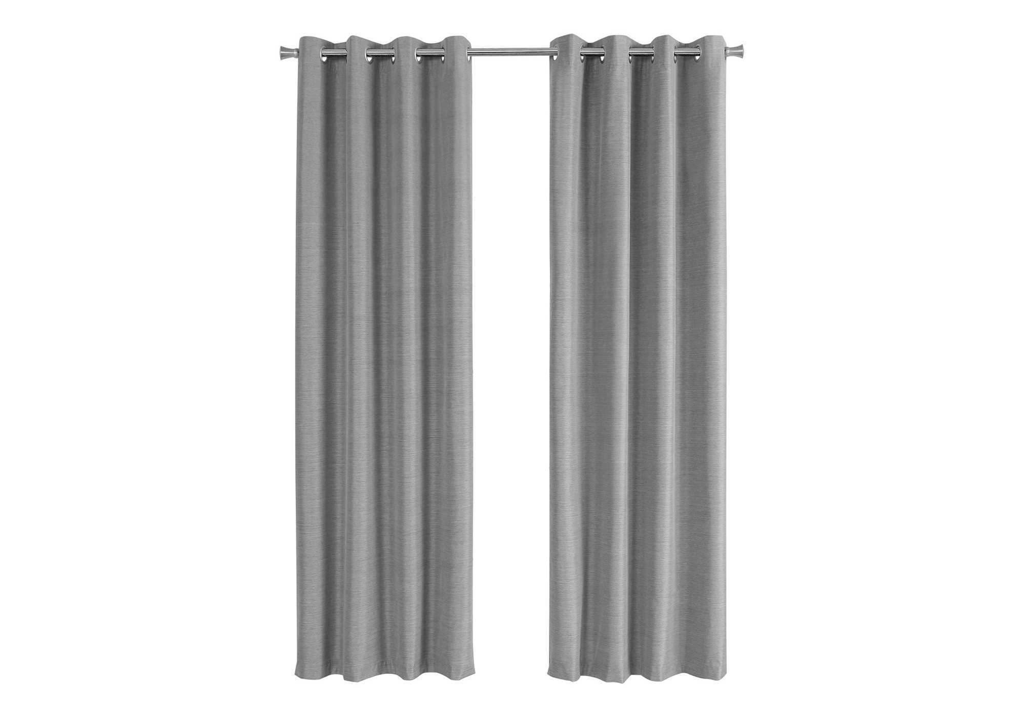 2 Pieces Set, Curtain Panel, Room Darkening, Grommet, Contemporary &amp; Modern