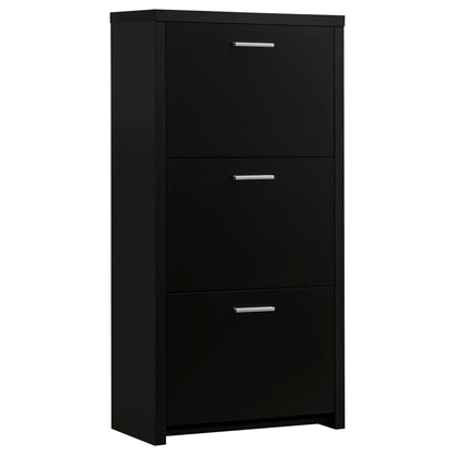3 Drawer Shoe Rack - Black