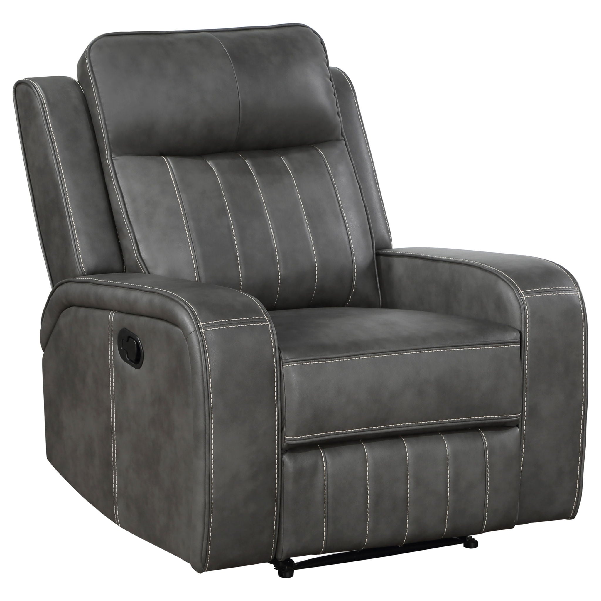 Forrest - Recliner Chair With Tufted Upholstery - Gray