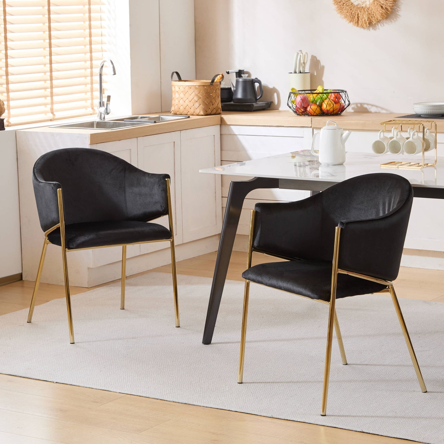 Modern Upholstered Dining Chair With Frame And