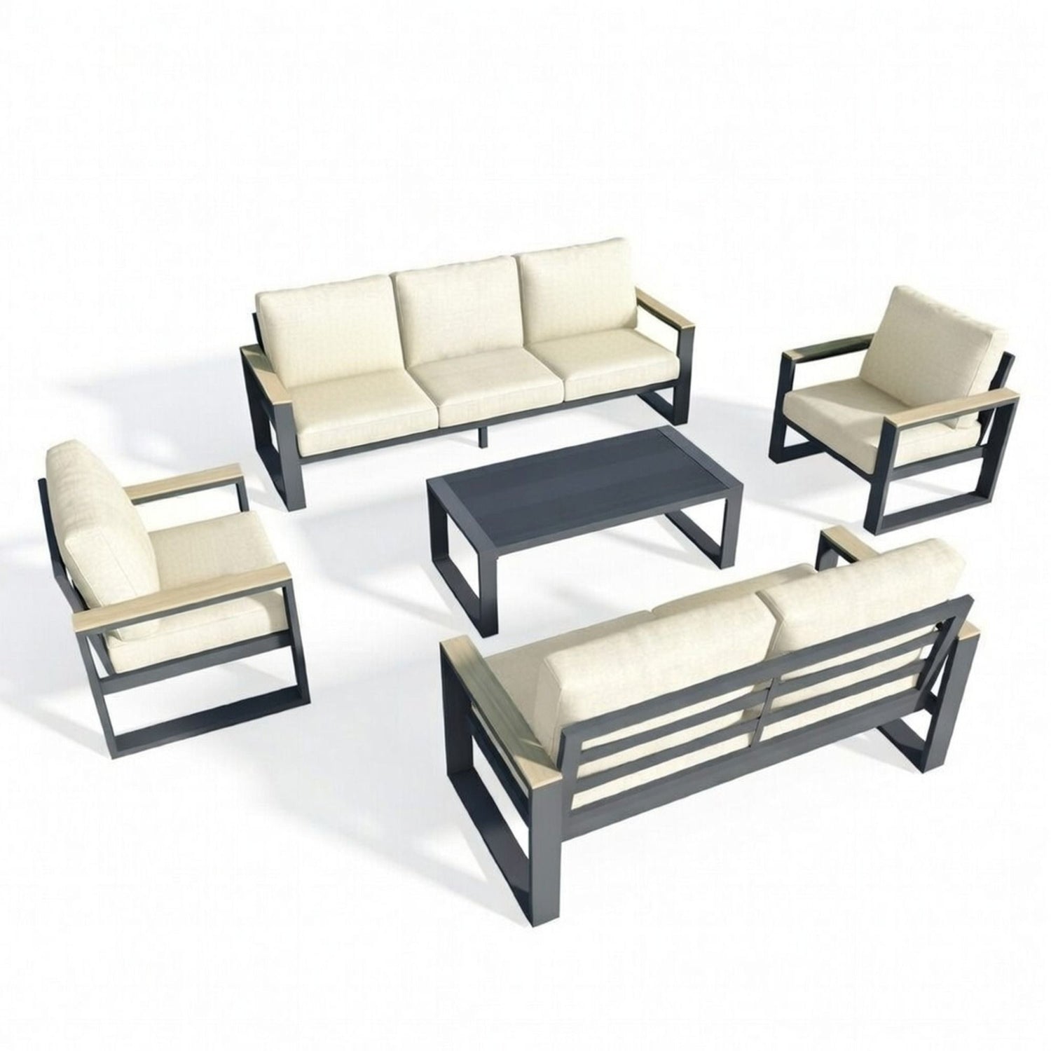 Modern Outdoor Sofa Set With Coffee Table