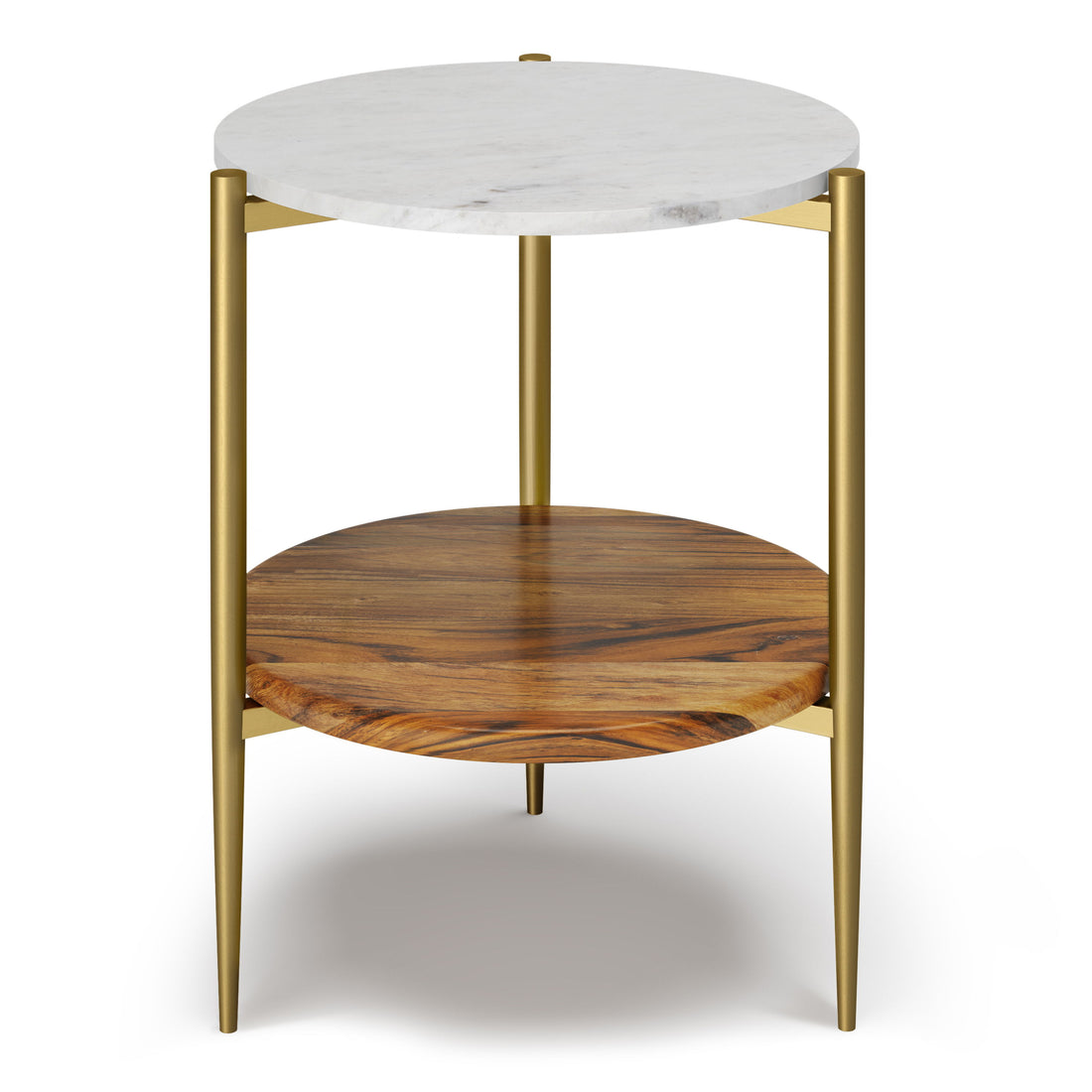 Wagner - Round Marble &amp; Wood Table
