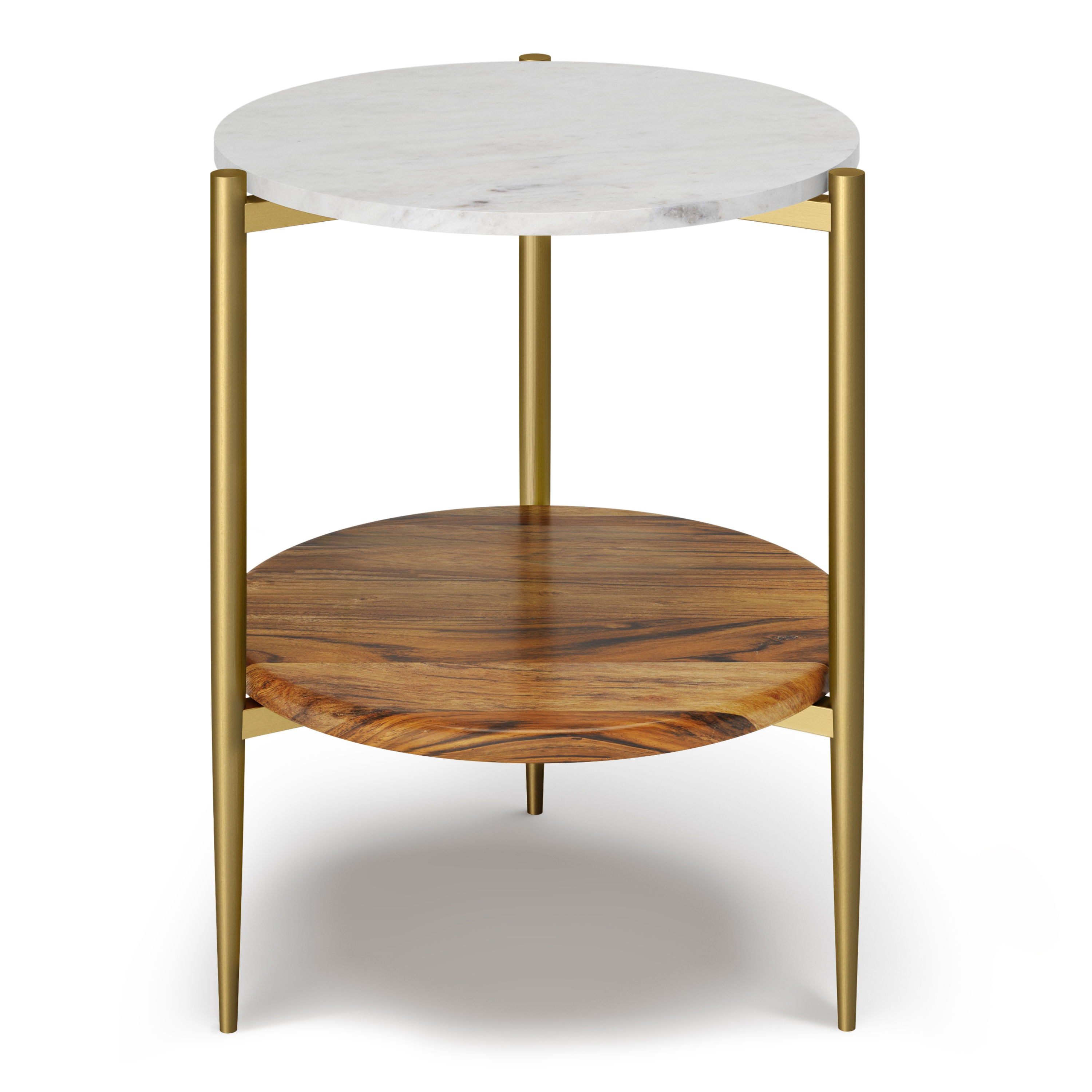 Wagner - Round Marble &amp; Wood Table