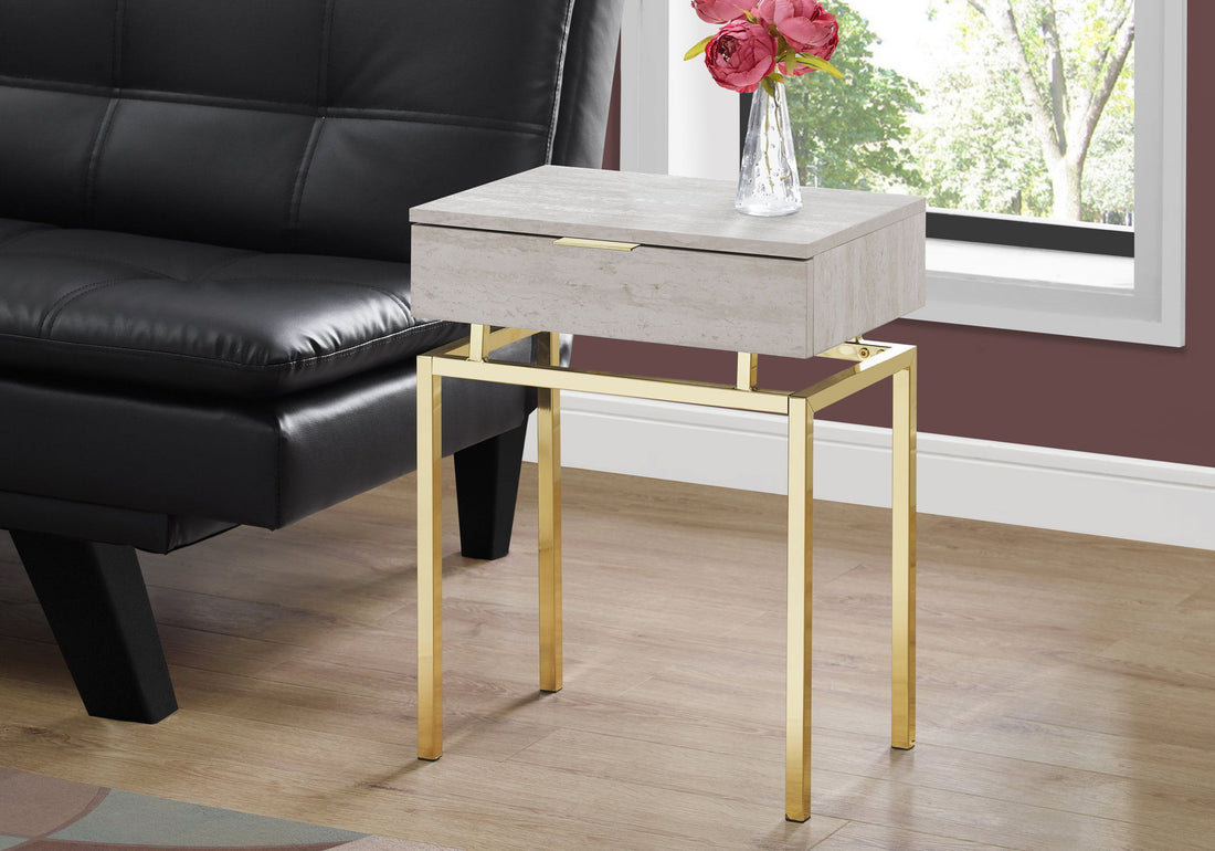 Spacious Table Top Accent Side Table, Storage Drawer, Contemporary &amp; Modern