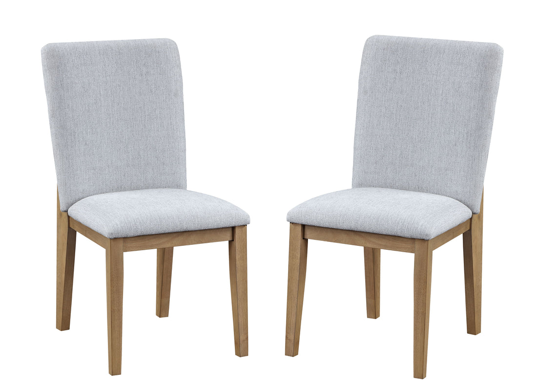 Delphine - Linen Fabric 19&quot; Dining Chair (Set of 2) - Gray