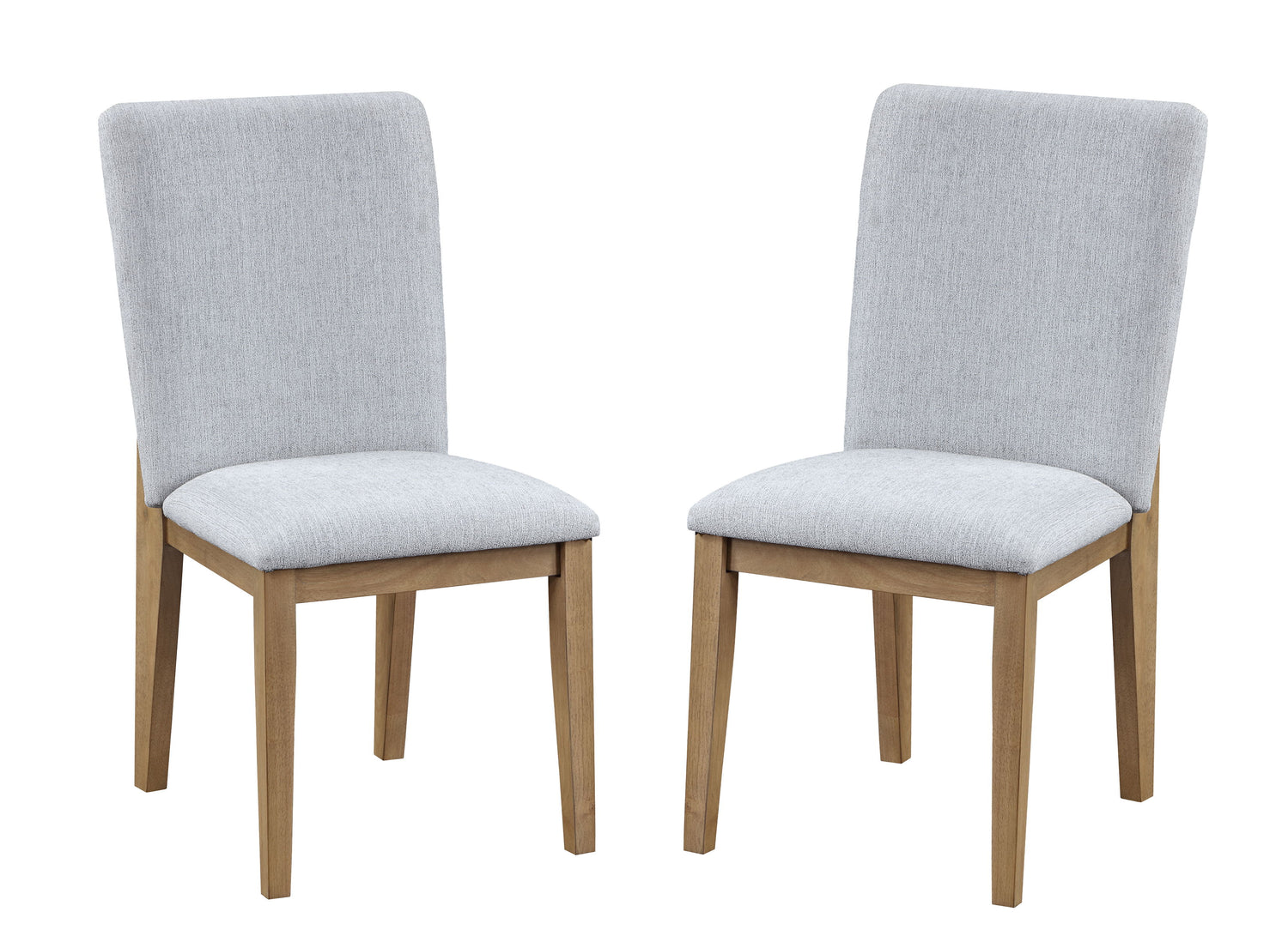 Delphine - Linen Fabric 19&quot; Dining Chair (Set of 2) - Gray