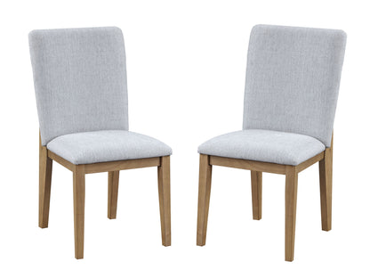 Delphine - Linen Fabric 19&quot; Dining Chair (Set of 2) - Gray