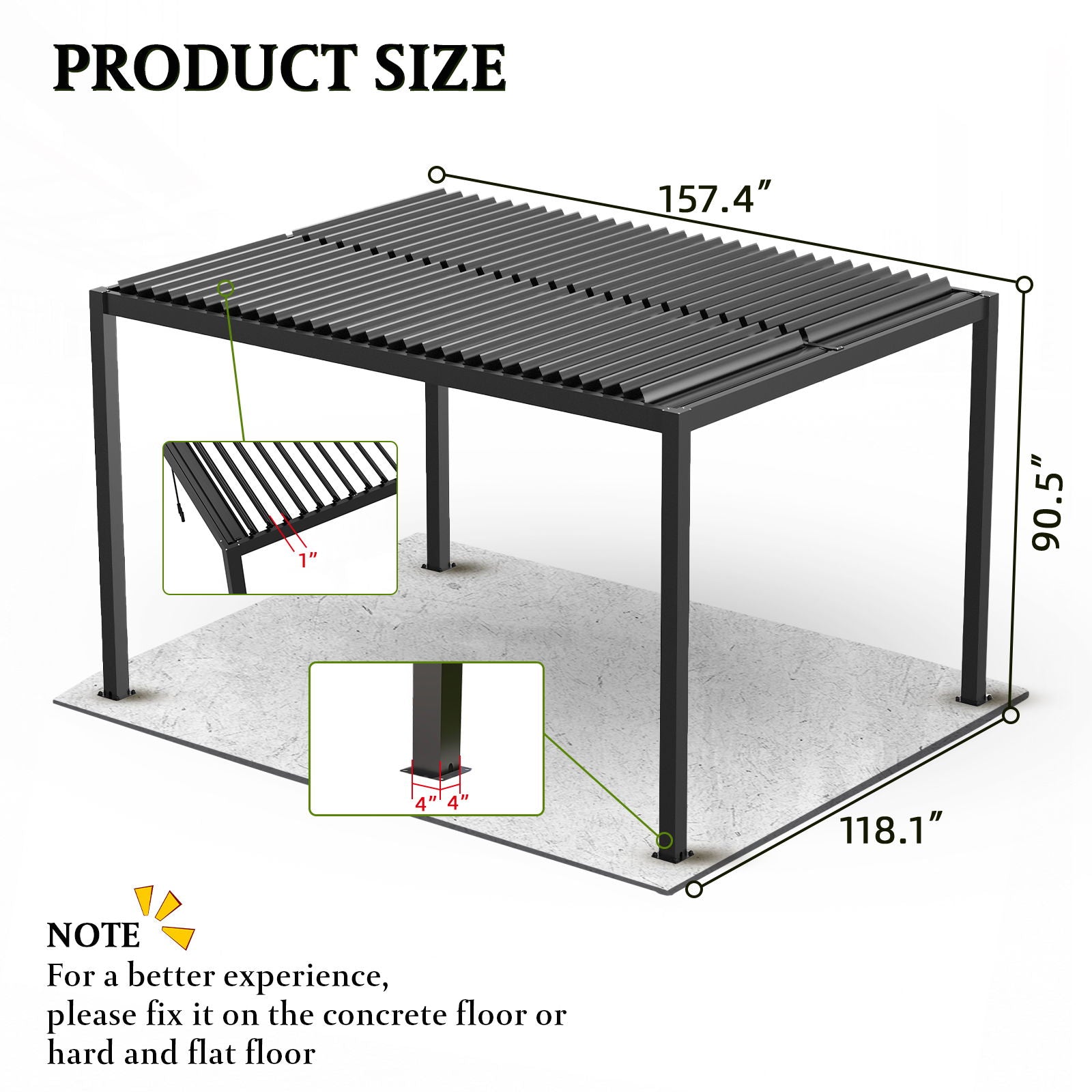 Louver Pergola Aluminium Frame &amp; Louvers