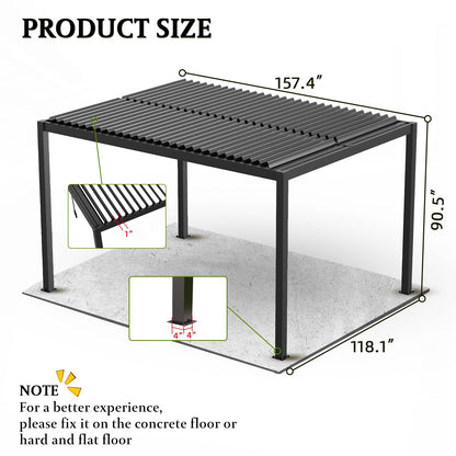 Louver Pergola Aluminium Frame &amp; Louvers