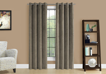 2 Pieces Set, Curtain Panel, Room Darkening, Grommet, Contemporary &amp; Modern