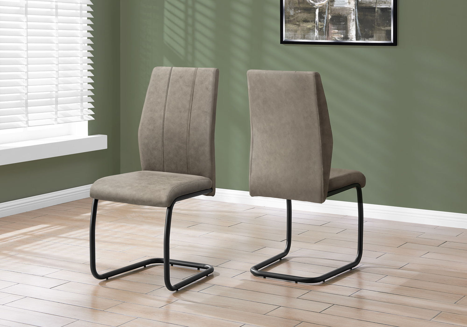 Dining Chair, Side, Upholstered For Dining Room, Contemporary &amp; Modern (Set of 2)