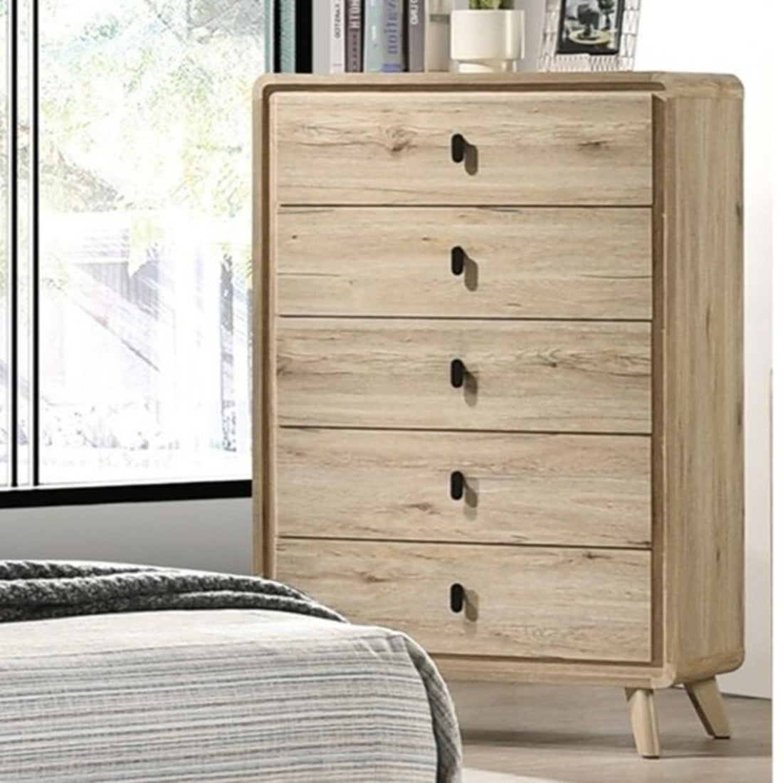 Chest With 5 Drawers - Beige