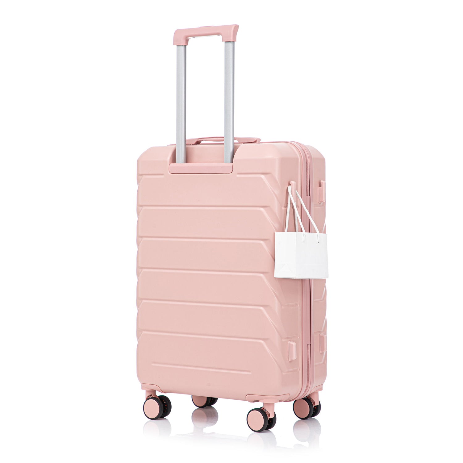 Hard Shell Luggage With Scratch Resistant Surface, 4 Wheels, Combination Lock &amp; Side Hooks